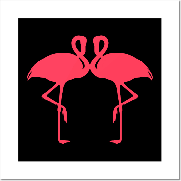 Two Pink Flamingos Wall Art by TheDaintyTaurus